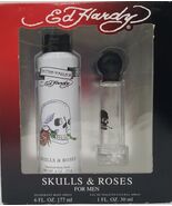 Christian Audigier Ed Hardy Skulls &amp; Roses Men&#39;s Deodorant Spray Gift Set - $900.23 MXN