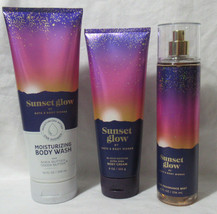 Bath &amp; Body Works Moisturizing Wash Cream Fragrance Mist Set Lot 3 SUNSE... - $43.90