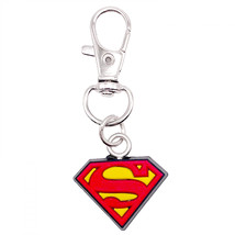 Superman Classic Logo Rubber Keychain Multi-Color - £7.81 GBP