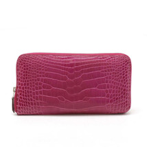 Hermes Alligator Azap Long Wallet Women Purple One Size - $3,110.30