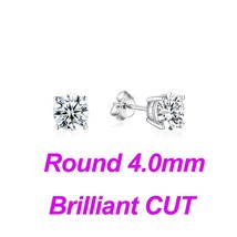 2.4CT OEC Moissanite Stud Earrings for Women Solid 925 Sterling Silver Brillant  - £74.22 GBP