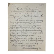 Meriden Britannia Co. 1881 Hotel Silver Antique Victorian Letterhead Signed - £91.21 GBP