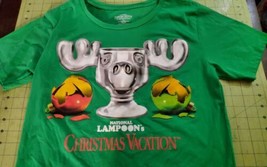 National Lampoon Christmas Vacation Moose Mug Green T-Shirt Large Short ... - £18.29 GBP