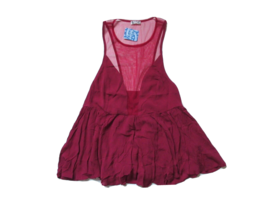 NWT Intimately Free People Black Marble Cami in Raspberry Peplum Hem Tank XS - $17.87