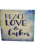 Peace Love &amp; Latkes coaster-Trirsystone-3x3inches. Scratches Noted(See Photos) - £10.86 GBP