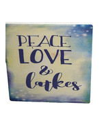 Peace Love &amp; Latkes coaster-Trirsystone-3x3inches. Scratches Noted(See P... - $13.74