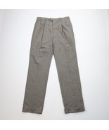 Vtg 90s Tommy Hilfiger Mens 34x34 Wool Pleated Cuffed Houndstooth Chino ... - $1,090.57 MXN
