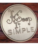 Keep It Simple Serenity Prayer Bronze Recovery Medallion Coin AA NA Chip - $5.59
