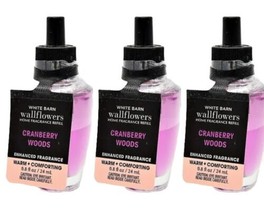 3 Bath And Body Works Cranberry Woods Wallflower Home Fragrance Refill New - $23.76