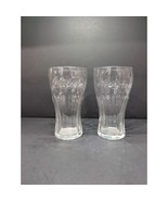 Coca Cola Clear Glass Set of 2, Vintage Drinkware, Coke Collectibles Mem... - $9.90