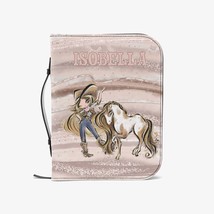 Book/Bible Cover, Howdy, Cowgirl and Horse, Blonde Hair, Brown Eyes, Jou... - $56.95+