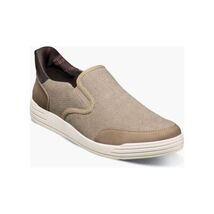 Nunn Bush KORE City Walk EZ Canvas Moc Toe Slip On Shoes Stone 85119-275 image 3