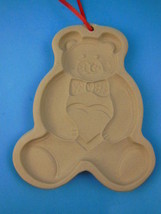 Pampered Chef Teddy Bear Cookie Mold 1991 Pottery Clay - £5.47 GBP