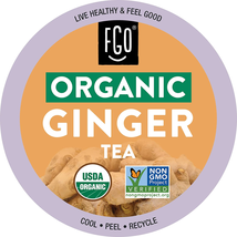 Organic Ginger Tea K-Cup Pods, 24 Pods by FGO - Keurig Compatible - Natu... - $25.47