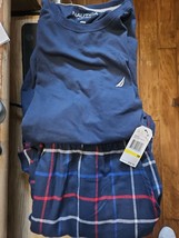 Men&#39;s NAUTICA Short Sleeve Shirt &amp; Flannel Pant Sleepwear Set Size M NWT... - $556.78 MXN