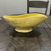 Vintage McCoy Harmony Mid Century Modern Planter Yellow Gold 12 1/4&quot; - £19.13 GBP