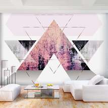 Tiptophomedecor Peel and Stick Wallpaper Wall Mural - Abstract Geometric Concret - £48.70 GBP+