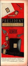 1963 Swank President Initial Key Chains Tie Clips Belt Buckles Vintage Print Ad - £17.77 GBP