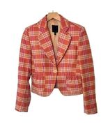 J.Crew Cropped Blazer Black City Crepe Lapels Gold Button Size 4 NWT - $85.54