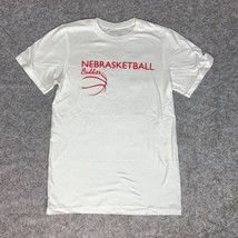 Nebraska Cornhuskers Mens Shirt Small White Red Short Sleeve Tee NCAA Basketball - £14.67 GBP