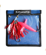 5-inch Bird Lure &amp; 4 Feather Skirts – Tuna Trolling Lure Pack - $37.99