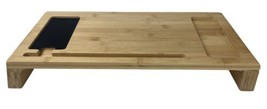 Natural Bamboo Monitor Stand with Mouse Pad - £13.56 GBP