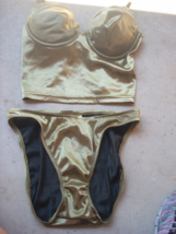 vintage bikini gold lame&#39; size small victorias secret - £64.09 GBP