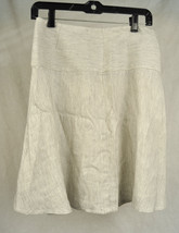 Cabi Salt &amp; Pepper Linen White Black Luna Skirt 6  - £21.95 GBP