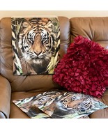 3PCset  Beautiful lion with matching armrest covers slipcover furniture ... - $49.95
