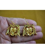 (M315-H) Ludwig DRUM set drums gold Drop Earrings pair JEWELRY percussio... - $43.93