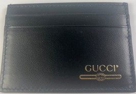 Gucci Vintage Logo Card Holder Wallet - Black Leather Brand New - £95.11 GBP