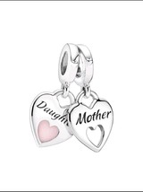 Simil Pandora bracelet charm, mother and daughter charms, double silver ... - £21.50 GBP