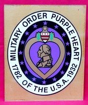 Purple Heart Poster Military War Veteran Order Silkscreen Acrylic Lucite Mount - £35.97 GBP