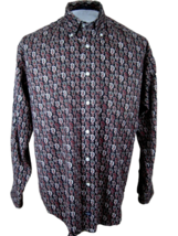 DOCKERS Men&#39;s M Shirt PAISLEY long sleeve pit to pit 26 cotton small repeat - £12.97 GBP