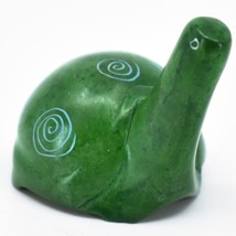 Vaneal Group Hand Carved Kisii Soapstone Tiny Miniature Green Turtle Figurine - £10.95 GBP