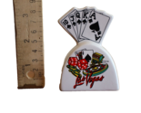 Vintage Las Vegas Cards Souvenir Bell Casino Royal Flush 3.5&quot; Korea KSA ... - $9.50