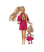 My Big Sister Kelsey and Jodie Dolls Pink &amp; Gold Winter Outfits 1998 Vin... - $24.99