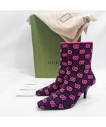 Gucci Technical Jersey Knit GG Monogram Square G Ankle Boots NIB Fuscia ... - $928.02 CAD