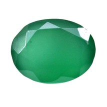 6.1Ct Natural Green Onyx Oval Cut Gemstone - £14.40 GBP