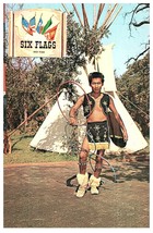 Six Flags Over Texas, Hoop-De-Doo,Young Indian Village Dancer Postcard - £4.12 GBP