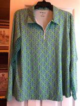 NWT Ladies IBKUL ANDREA Green Long Sleeve Polo Golf Shirt - L & XL image 2