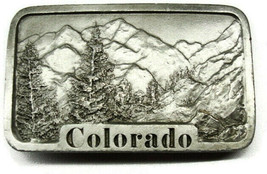 Colorado Rocky Mountains Belt Buckle Indiana Metal Craft Vintage 1978 - £37.00 GBP