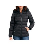 Nautica Ladies&#39; Size Medium, Puffer Jacket Detachable Hood, Black  - £23.59 GBP