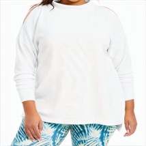 allbrand365 designer Womens Plus Size Mock Neck Casual Top Size 3X Color White - £61.79 GBP