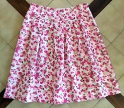 KASPER Pink/White Floral Pleated/Full Dress Skirt (6) NWT - £15.55 GBP