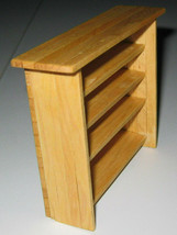 1:12 Scale Miniature Bookcase solid MAPLE wood Artisan-signed OOAK for any room - £23.98 GBP