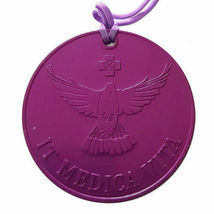 Original Nikola Tesla Purple Plate Disk  Necklace - Dimension 4.5cm - £23.59 GBP