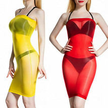 Women Sexy Wet Look Glossy Sheer Bodycon  Evening Party Cocktail Lingeri... - $13.29