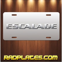 ESCALADE Inspired Art on Gray White Aluminum License Plate Tag New - £15.40 GBP