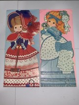 LOT of 2 Unused 11.5&quot; VANITY FAIR Historic Costume Dolls Greeting Cards ... - £15.58 GBP